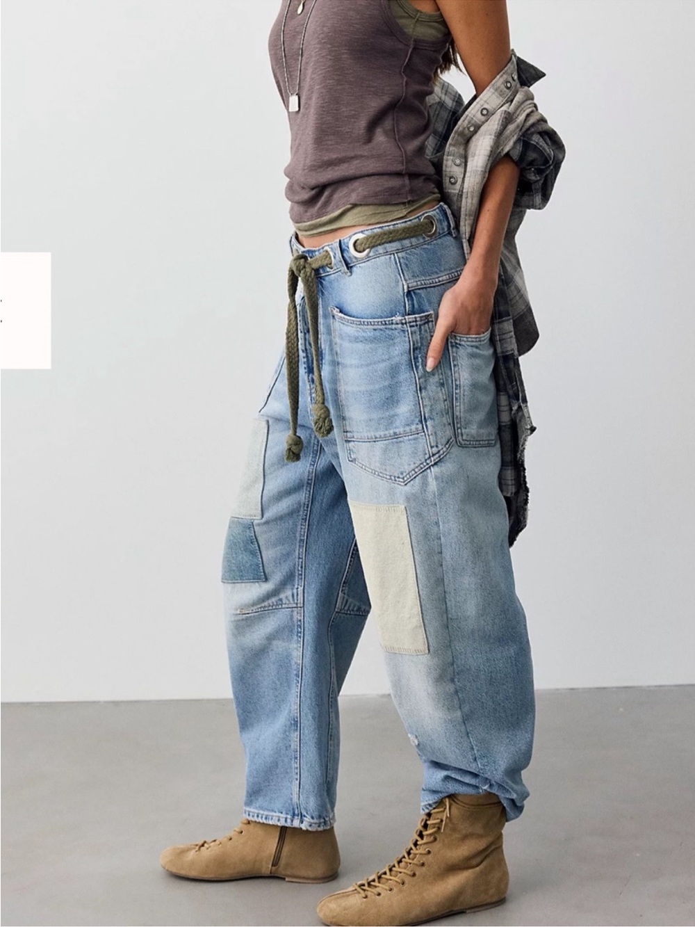Free People We The Free Moxie Pull-On Barrel Jeans - Picture 5 of 11